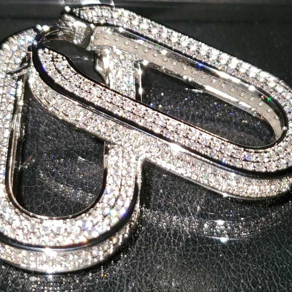 Brilliant Pave' Crystal U Shaped Hoops - Picture 2 of 7